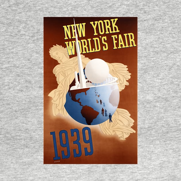 Vintage Travel Poster USA New York World's Fair 1939 by vintagetreasure